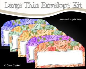 5 Large Slim Time for Roses Envelopes Kit