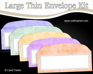 5 Large Slim Text Envelopes Kit