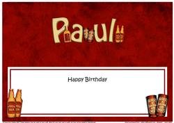 Birthday Paul Large Dl Matching Insert