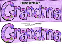 Large Dl Birthday Grandma Quick Card N 3D Decoupage