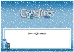 Xmas Merry Christmas Matching Large Dl Insert
