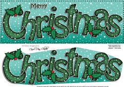 Large Dl Merry Christmas Quick Card 3D Decoupage