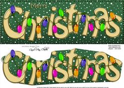 Large Dl Merry Christmas Quick Card 3D Decoupage