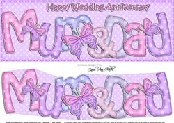 Mum & Dad Anniversary Large Dl Quick Card N 3D Decoupage