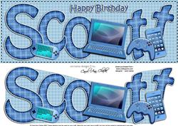 Birthday Scott Gadgets & Gizmos Large Dl 3D Decoupage