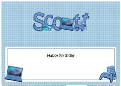 Birthday Scott Gadgets & Gizmos Large Dl Insert