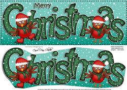 Large Dl Merry Christmas Quick Card 3D Decoupage