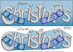 Large Dl Merry Christmas Quick Card 3D Decoupage