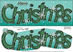 Large Dl Merry Christmas Quick Card 3D Decoupage