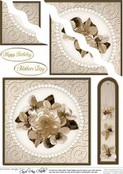 Flowers & Pearls Quick Card with Corner Wavy Side Stacker
