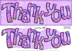 Large Dl Thank You Card & 3D Decoupage