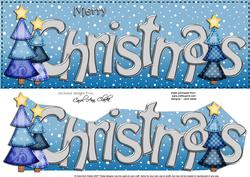 Large Dl Merry Christmas Quick Card 3D Decoupage