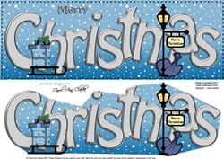 Large Dl Merry Christmas Quick Card 3D Decoupage