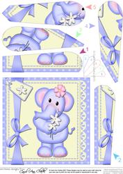 Lola Elephant's Flower Fan Pyramage Topper