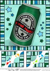 8 x 8 Real Male Beer Can Scalloped Corner Topper