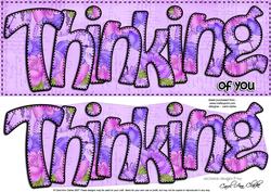 Thinking of You Large Dl Quick Card 3D Decoupage
