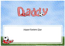 Fathers Day Daddy Football Large Dl Matching Insert