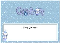 Xmas Merry Christmas Matching Large Dl Insert