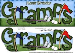 Happy Birthday Gramps Large Dl 3D Decoupage