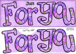 Large Dl Just for You Card & 3D Decoupage