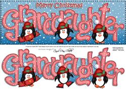 Xmas Large Dl Granddaughter Quick Card N 3D Decoupage