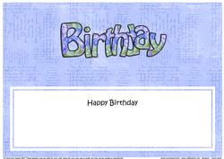 Happy Birthday Matching Large Dl Insert