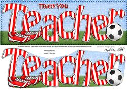 Large Dl Thank You Teacher Card & 3D Decoupage