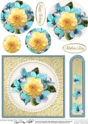 Flowers & Pearls Quick Card with Circle Pyramage