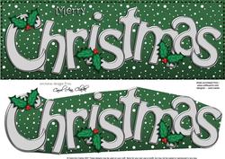 Large Dl Merry Christmas Quick Card 3D Decoupage