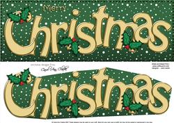 Large Dl Merry Christmas Quick Card 3D Decoupage