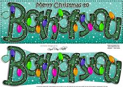 Large Dl Merry Christmas Both of You Quick Card 3D Decoupage