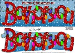 Large Dl Merry Christmas Both of You Quick Card 3D Decoupage
