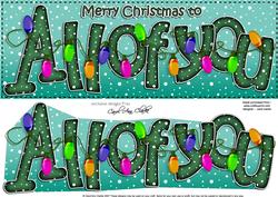 Large Dl Merry Christmas All of You Quick Card 3D Decoupage
