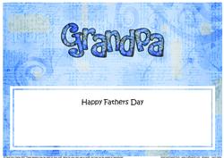Happy Fathers Day Grandpa Matching Large Dl Insert