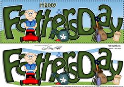 Large Dl Fathers Day Card & 3D Decoupage