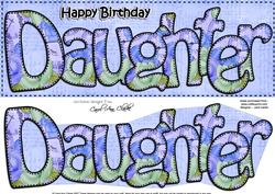 Large Dl Birthday Daughter Card & 3D Decoupage
