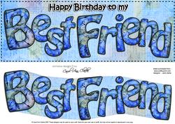 Birthday Best Friend Large Dl Quick Card 3D Decoupage