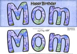 Large Dl Birthday Mom Quick Card 3D Decoupage