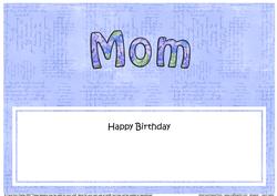 Happy Birthday Mom Matching Large Dl Insert