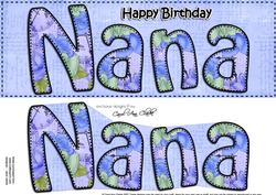 Large Dl Birthday Nana Quick Card N 3D Decoupage
