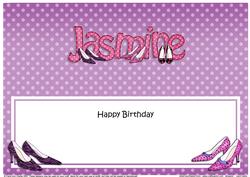 Happy Birthday Jasmine Matching Large Dl Insert