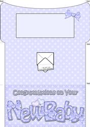 New Baby Boy Money or Gift Wallet and Card