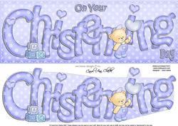 Large Dl Christening Quick Card N 3D Decoupage