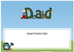 Happy Fathers Day Dad Matching Large Dl Insert
