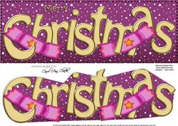 Large Dl Merry Christmas Quick Card 3D Decoupage