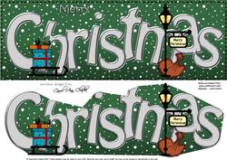 Large Dl Merry Christmas Quick Card 3D Decoupage