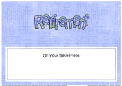 On Your Retirement Large Dl Matching Insert