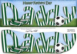 Large Dl Happy Fathers Day Daddy Card & 3D Decoupage
