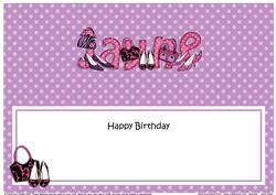 Happy Birthday Jayne Matching Large Dl Insert