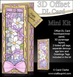 3D Offset Dl Flowers & Dragonflies Pyramage Mini Kit
